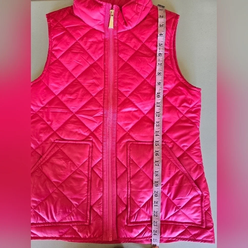 NWOT Kate Spade Pom Pom Pink Quilted Vest Women's Size S.
